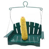 Backyard Essentials Hunter Green Metal Porch Swing Squirrel Feeder