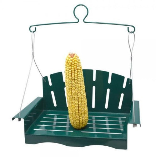 Backyard Essentials Hunter Green Metal Porch Swing Squirrel Feeder