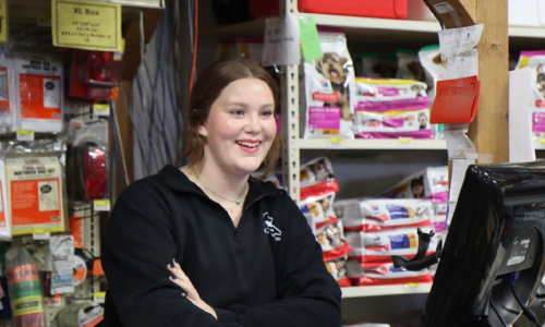 Woodard Mercantile staff behind a desktop