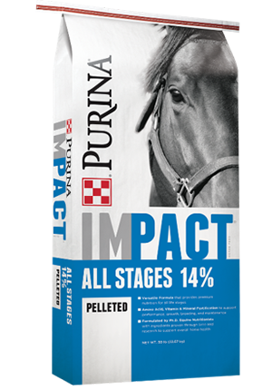 Purina® Impact® All Stages 14% Pelleted Horse Feed
