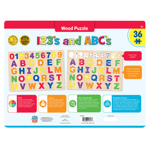 MasterPieces 123's and ABC's 36 Piece Wood Puzzle