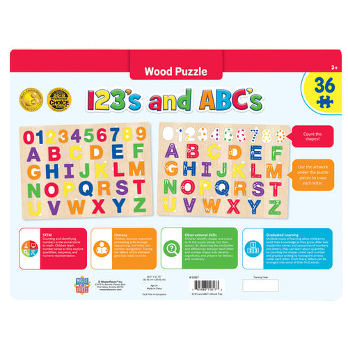 MasterPieces 123's and ABC's 36 Piece Wood Puzzle
