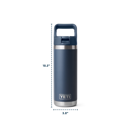 YETI RAMBLER® 18 Oz Water Bottle With Color-Matched Straw Cap