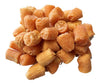 Pile of dried apricots on a white background