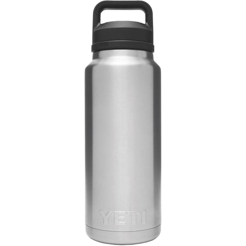 Yeti Rambler 36 Oz. Silver Stainless Steel Insulated Vacuum Bottle with Chug Cap