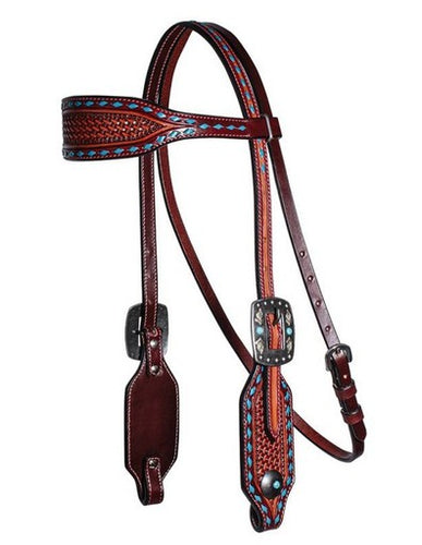 Professional's Choice Basket Weave Browband Headstall