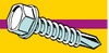 Monster Fastener Zinc Hex Washer Head Self-Drilling Screws