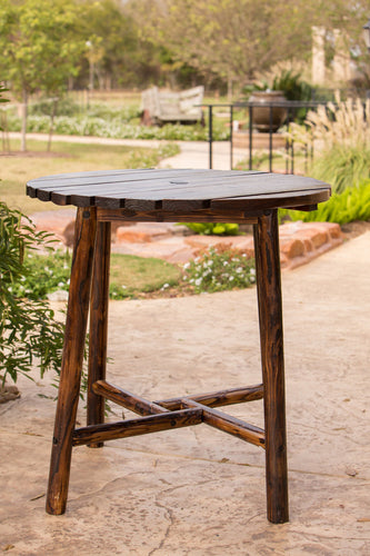Leigh Country Char-Log Slatted Round Bar Table