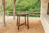Leigh Country Char-Log Slatted Round Bar Table