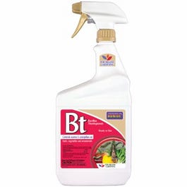 Bt insecticide spray bottle on a white background