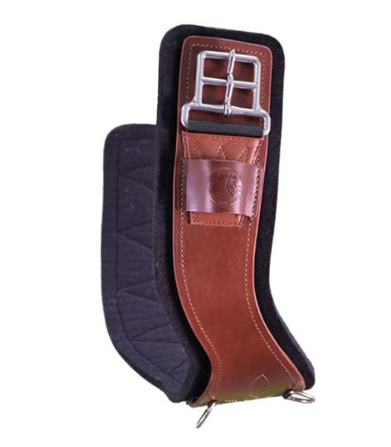 Total Saddle Fit Shoulder Relief Cinch 28 Brown W/ Black Felt