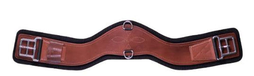 Total Saddle Fit Shoulder Relief Cinch 28 Brown W/ Black Felt
