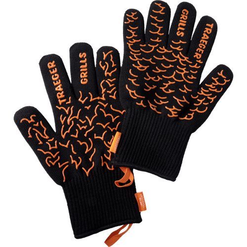 Traeger Heat Resistant BBQ Grilling Mitts with Silicone Grip