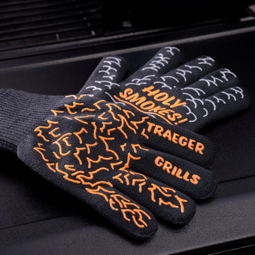 Traeger Heat Resistant BBQ Grilling Mitts with Silicone Grip