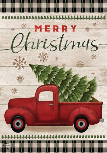Briarwood Lane Merry Christmas Pickup Truck Holiday Garden Flag