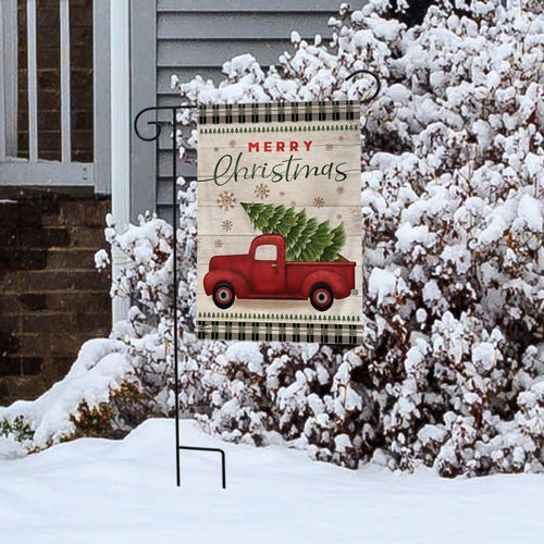 Briarwood Lane Merry Christmas Pickup Truck Holiday Garden Flag