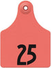 Allflex Global Maxi Numbered Cattle Ear Tags Red 26-50