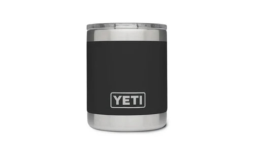 YETI Rambler Black 10 oz Lowball MS LID