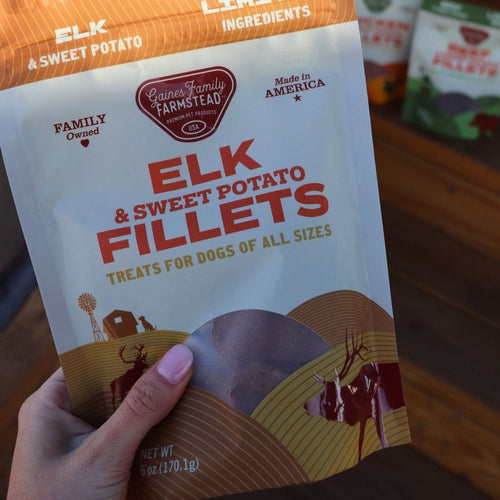 Gaines Family Farmstead Elk & Sweet Potato Fillets Dog Treats