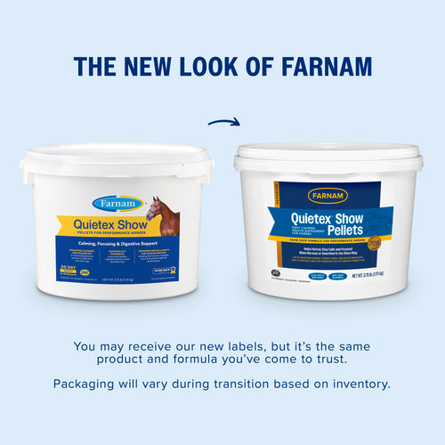 Farnam Quietex Show Pellets Calming & Focusing Paste and Pellets for Performance Horses