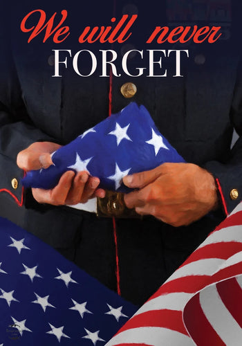 Briarwood Lane We Will Never Forget Garden Flag