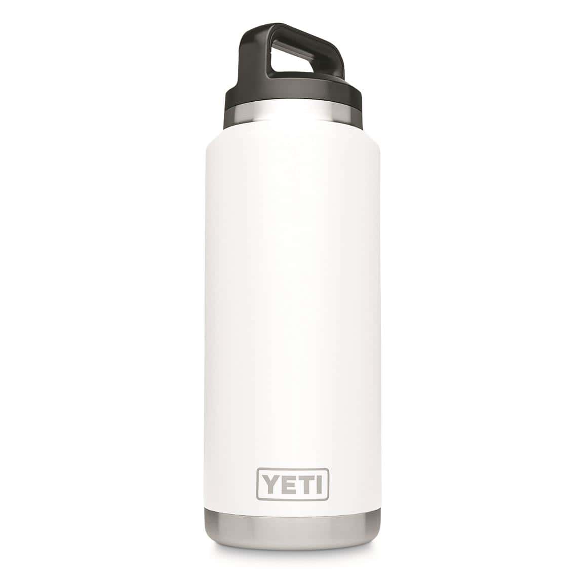 Water Bottle Holder with White Lacing and 36oz (1 Litre) White Yeti