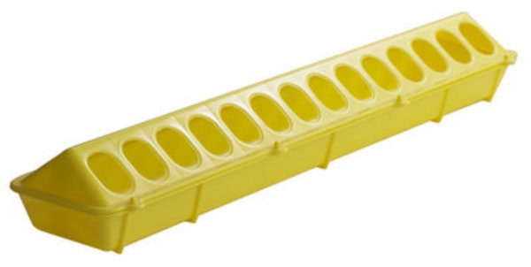 Little Giant Trough Poultry Feeder Yellow