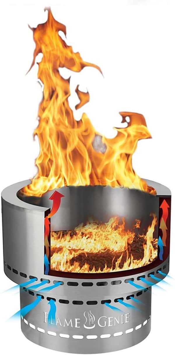 Flame Genie Portable Smoke Free Wood Pellet Fire Pit 3