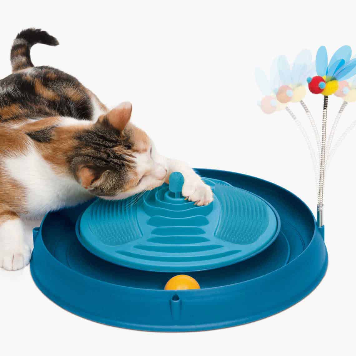 Circuit Ball Toy With Catnip Massager 2