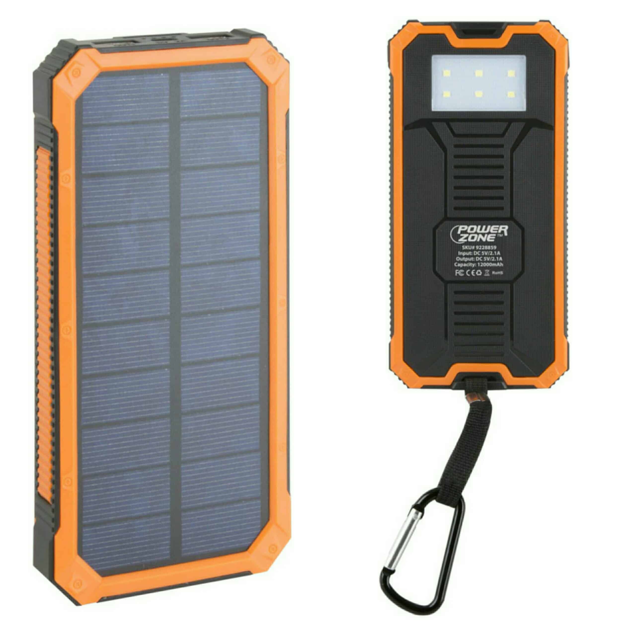 Solar Power Portable Charger With Built In Led Light 3