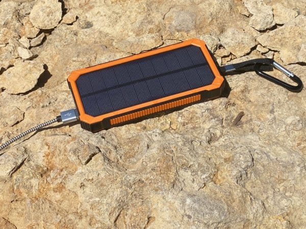 Solar Power Portable Charger With Built In Led Light