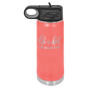 Stainless Steel Water Bottle 20 Oz With Option For Engraving Coral 11