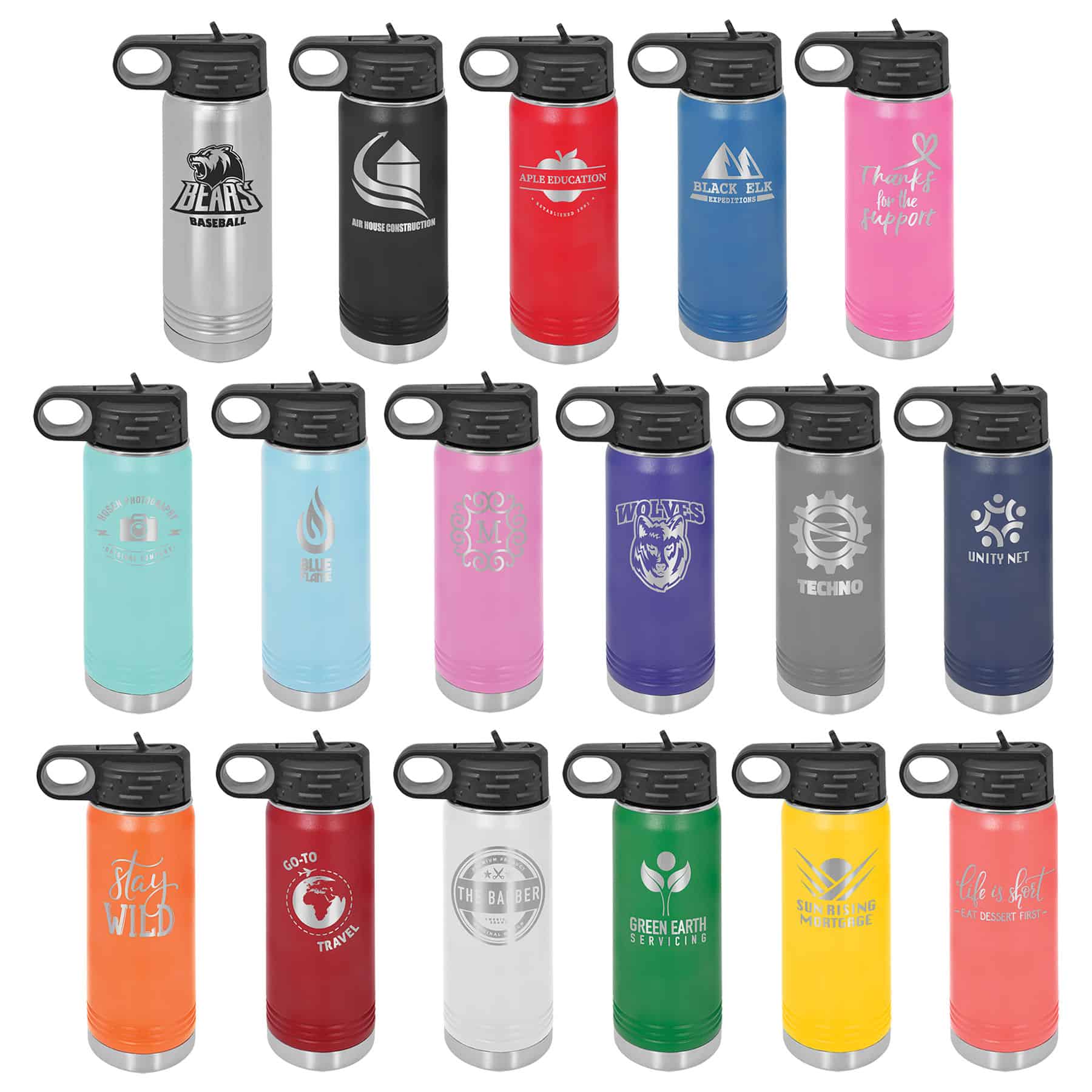 Stainless Steel Water Bottle 32 Oz With Option For Engraving 2