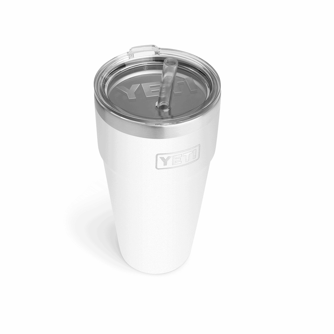 YETI Rambler 26oz Straw Cup with Straw Lid-Rescue Red