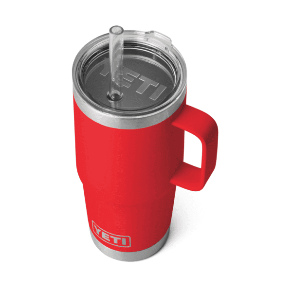 Yeti Rambler 25oz Straw Mug Rescue Red