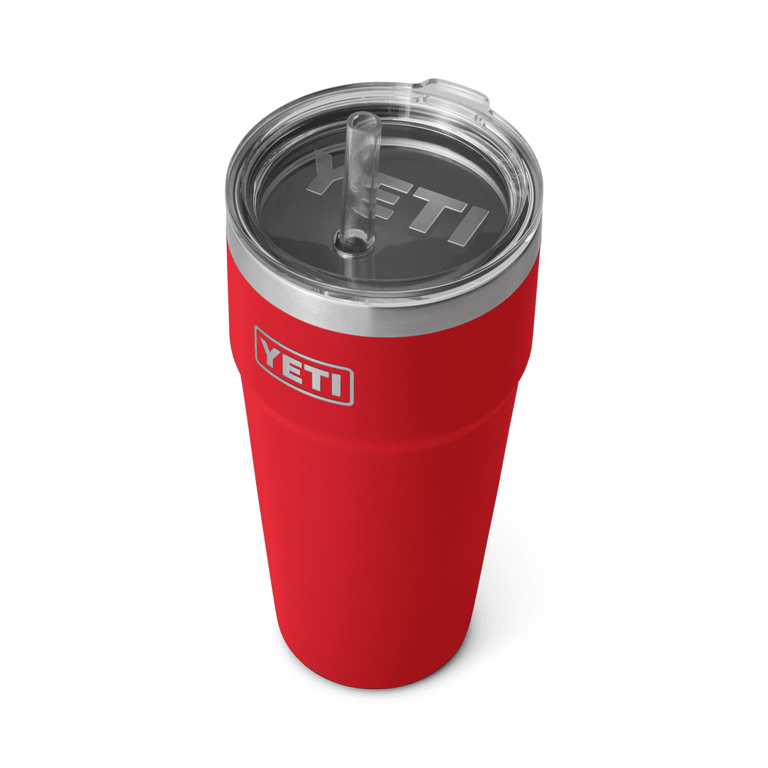 Yeti Rambler 26oz Straw Cup With Straw Lid Rescue Red