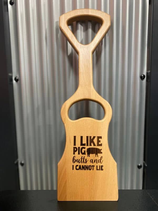 Woody Wood Grill Grate Scraper I Like Pig Butts W Bottle Opener