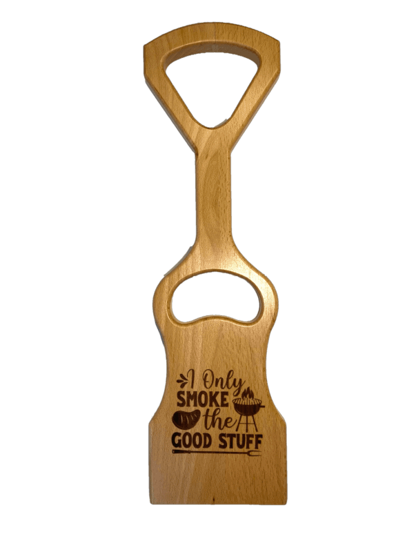 Woody Wood Grill Grate Scraper I Only Smoke The Good Stuff W Bottle Opener