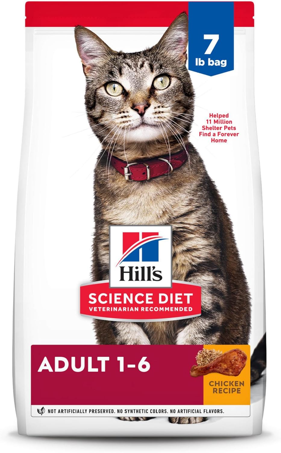 Hills Science Diet Adult Cat Food 1-7 years old-front of bag