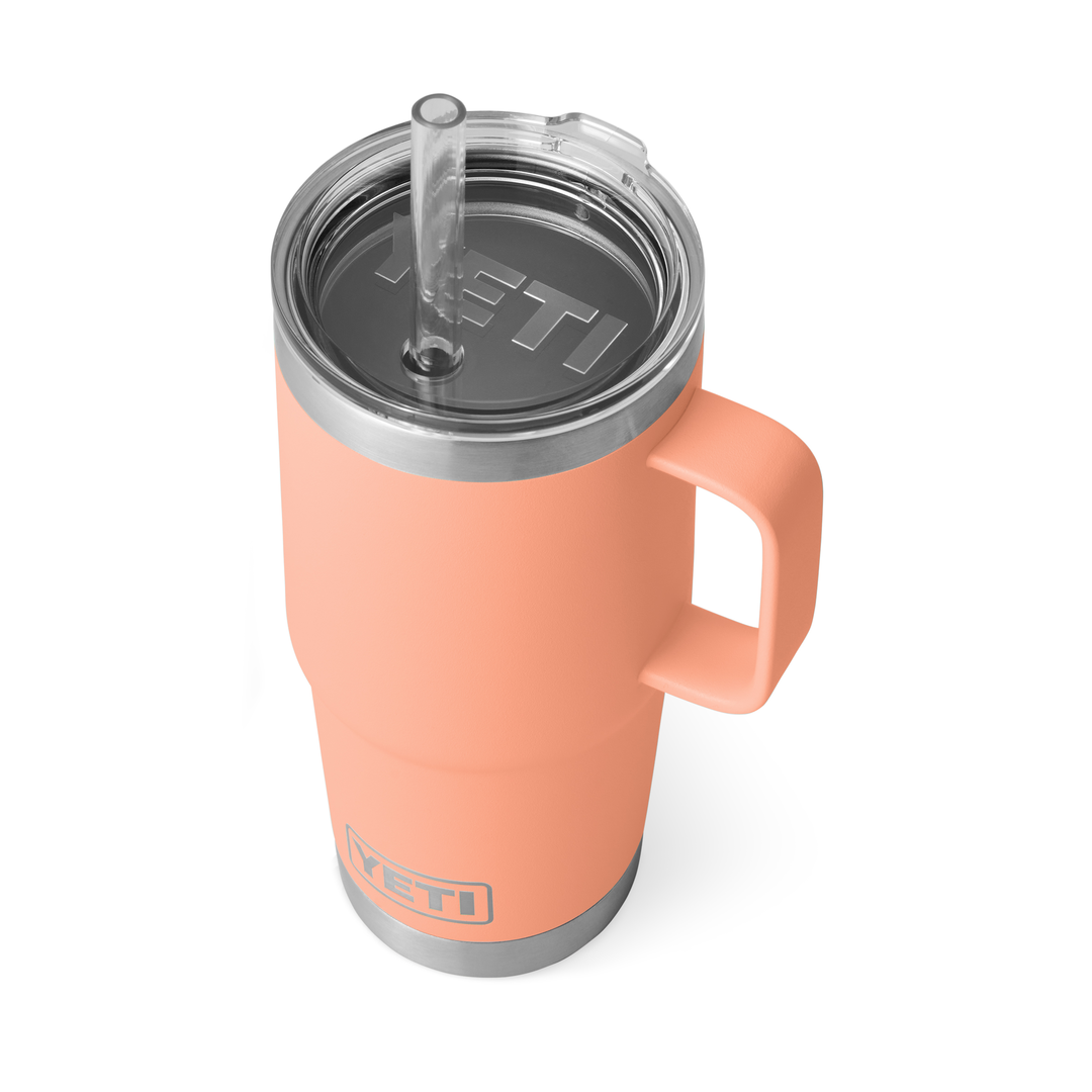 YETI 25oz Mug with Straw Lid in Lowcountry Peach